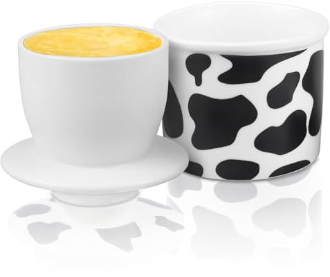 Beurrier Céramique, Beurrier Français, Cloche à Beurre avec Couvercle, pour Beurre Frais et Tartinable