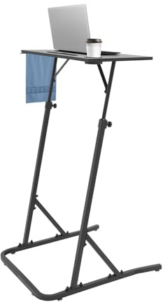 Justerbar utbildning cykelskrivbord, multifunktionellt skrivbord med groove, bekväm mugghållare och handdukshållare för löpband, cykeltränare stativ bord