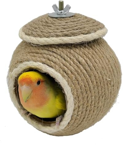 Nido de pájaro,Casa de Pajaro, Nido de pájaro Hecho Hilo cáscara Coco, for Loro, gorrión, Paloma, casa pájaros for jardín, Patio, Jaula for