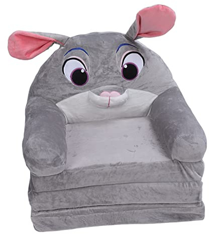 QWUUYEC Sofá Plegable para Niños, Sofá Cama Infantil con Brazo, Diseño de Conejo, Material Suave y, 2 Capas - Versátil para Dormir, Leer y Jugar en Dormitorio o Sala de Juegos (3 Capas)