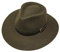 Premium Alpaka Lewis - Fedora Hut mit breiter Krempe - Alpaka Wollfilz - wasserabweisend - Lederband - 60cm Moosgrün