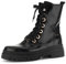 Gabor Damen Combat Boots, Frauen Stiefeletten,Wechselfußbett,Best Fitting,Stiefel,Bootee,Booties,halbstiefel,schwarz (Gold),40 EU / 6.5 UK