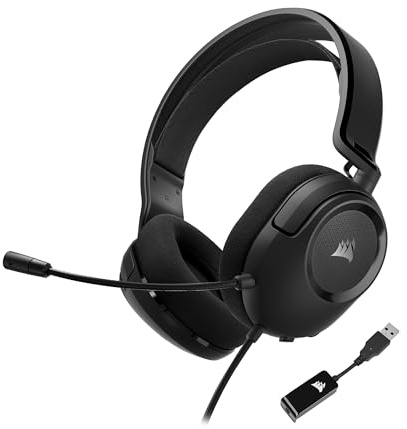 Corsair HS35 Surround v2 Multiplatform Wired Gaming Headset – Dolby 7.1 – Flexible Omni-Directional Microphone – Universal 3.5mm Connection – PC, Mac, PS5, PS4, Xbox, Nintendo Switch, Mobile – Carbon