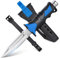 DRAGON RIOT Tauchermesser mit Beinholster, Outdoor-Messer Feststehende, Scharfes Jagdmesser mit Holster, Allzweckmesser Cooles Camping Survival Messer Geschenk für Männer