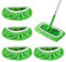 4 Stück Ersatz Wischbezüge für Swiffer Bodenwischer, Wiederverwendbare Tücher, Feuchte und Trocken Universell Bodentücher, Trockene Bodentücher für die Reinigung von Oberflächen Holzböden (Grün)
