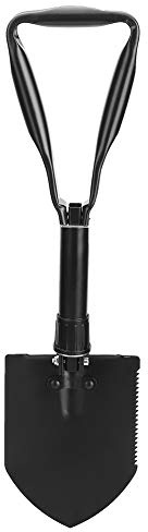 ZDAGELD Pala da Campeggio Pieghevole, Pala da Sopravvivenza in Acciaio Ad Alta Resistenza con Bordo Seghettato, Compatta e Portatile per Giardinaggio, Escursionismo, Avventure All'aria
