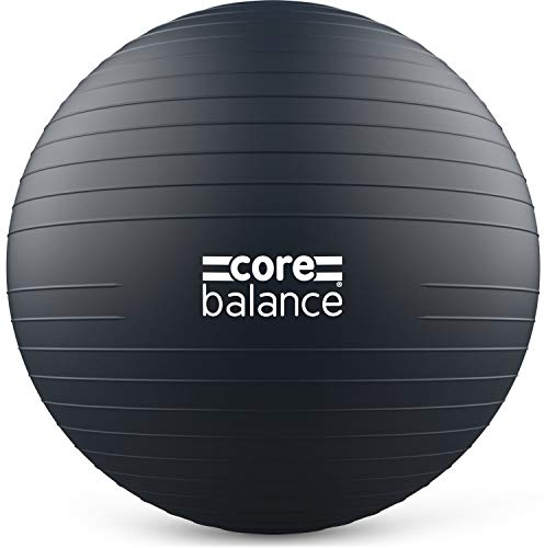 Core Balance, berstsicherer Gymnastikball - für Fitness Yoga Schwangerschaft - 55cm 65cm 75cm 85cm - inkl. Luftpumpe