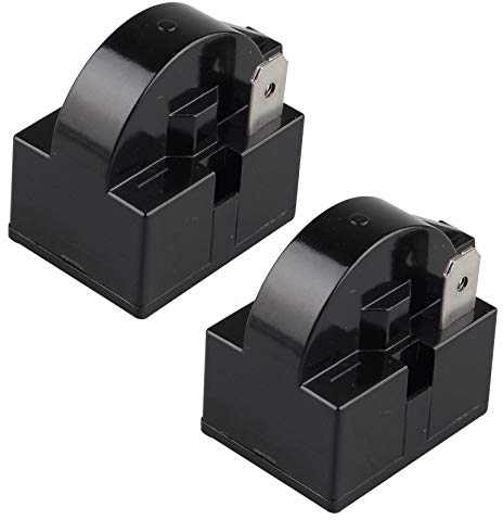 Futheda 2PCS 15 Ohm 220V One Pin PTC Starter Relay 1 Pin PTC Refrigerator Freezer Compressor Starter Refrigerator Accessories for Refrigerator (Black)