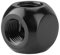 ASHATA 3-Wege-PC-Wasserkühlung Adapter, G1/4-Innengewinde Messing, 2,5 cm³, für PC