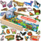 Atoylink 36STK. Magnete Kinder aus Holz Tier Magnete für Kühlschrank Magnettafel mit Bauernhof Wald Meere Tiere Magnet Spielzeug Magnetspiele Lernspielzeug Geschenk für Kinder Mädchen Jungen