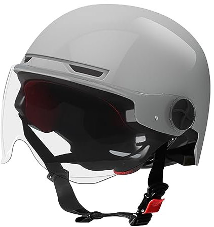 ACMEDE Halbschalenhelm Halbhelme Motorradhelm Jet-Helm Bobber Mofa-Helm Halbschale Roller-Helm für Herren Damen Biker Cruiser Brain-Cap für Moped Helm 54-65cm