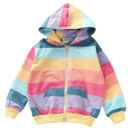 LitBud Chaqueta Niña Sudadera Cremallera Niña Abrigos Manga Larga Ropa para Niños Otoño Invierno Edad 1-8 Años