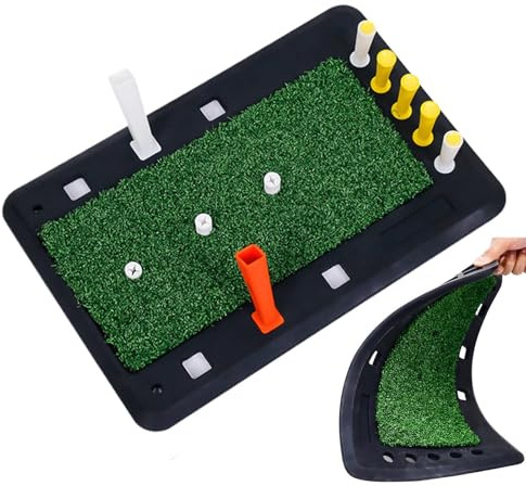 Nybhyjka Tappetino da golf con retro in, per l'allenamento al chiuso e all'aperto, per allenamenti di golf, swing e guida