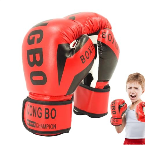 Guantoni da boxe per bambini – Guantoni da kick boxing, attrezzatura da boxe per bambini, guanti da boxe traspiranti per principianti, guanti da combattimento per boxe, kick boxing, muay thai