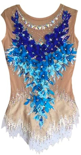 Kmarouse Leotardo De Gimnasia Rítmica for Mujer Con Detalles De Diamantes, Traje De Gimnasia Transpirable De Gran Elasticidad for Niñas(3XS)