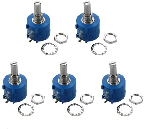 Uikdjgu 5X 3590S-2-502L 5K Ohm Potentiometre de A Fil Enroule 5,5 Ohm A 10 Tours