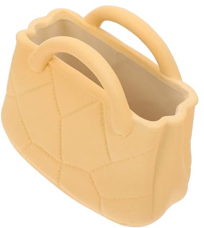 PartyKindom 1pezzi Vaso Forma Di Borsa in Ceramica Vaso Idroponico Chic Decorazione Da Scrivania Attrezzatura Per Fiori Moderno