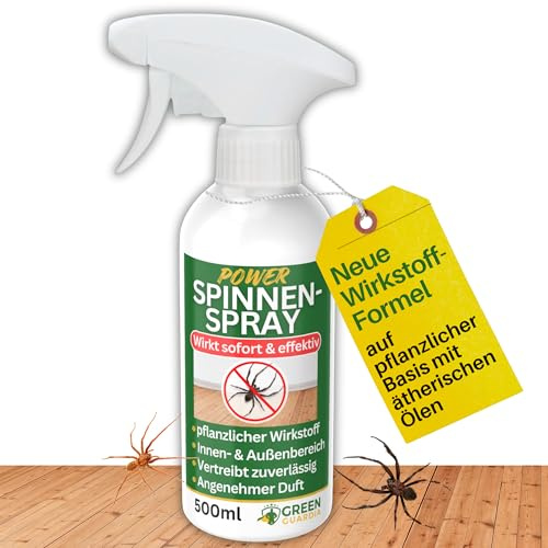 GREEN GUARDIA Spinnen Abwehrspray – Sprühfertiges Konzentrat mit pflanzlichen Ölen | 500 ml für Innen & Außen | sofort, effektiv & nachhaltig
