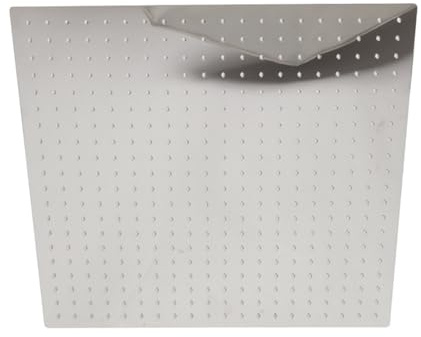 Xixian Cabezal de Ducha Tipo Lluvia Cuadrado Grande de Acero Inoxidable Ultrafino, Boquillas de Agua de Silicona Resistentes Al Calor, Instalación con Tornillos, Cabezal de Ducha de