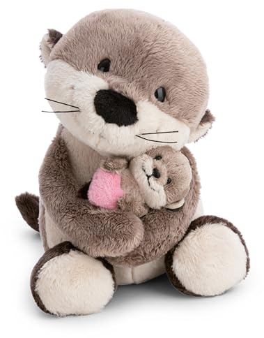 NICI Kuscheltier Otter 20cm mit Jungotter 6cm - braun - Stofftier aus weichem Plüsch, niedliches Plüschtier zum Kuscheln und Spielen, für Kinder & Erwachsene, tolle Geschenkidee - 62844
