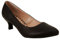 Ladies Womens Wide Fit Memory Foam Comfort Plus Patent Formal Slip On Kitten Heel Party Office Work Court Shoes - Sizes UK 3-8 (UK 7, Black PU)