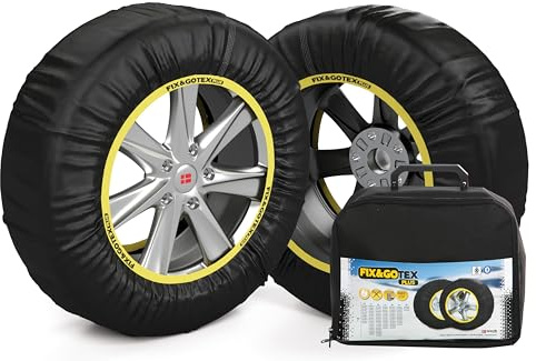 SNOVIT FIX&GO TEX PLUS Talla M - Cadena de nieve textil. Turismo, SUV, 4x4 y furgoneta. Certificación ZT EN-16662-1. Set 2 Uds.