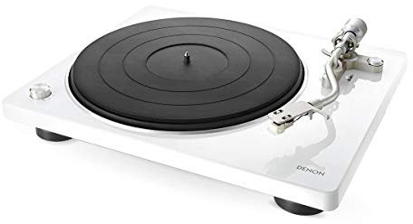 Denon DP-400 (White) Semi-Automatic Analog Turntable with Speed Auto Sensor | Specially Designed Curved Tonearm | Supports 33 1/3. 45, 78 RPM (Vintage) Speeds | Modern Looks, Superior Audio