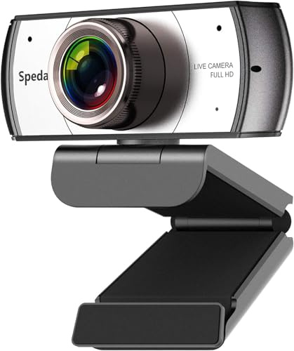 Webcam grand angle, vue à 120 degrés Spedal 920 Pro Video Conference Apprentissage à distance Caméra d'enseignement à distance, Live Streaming Full HD 1080P Web Cam avec microphone