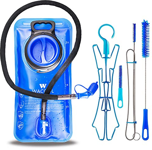 WACOOL 2L 2.5L 3L BPA Free PEVA Hydration Pack Bladder Leak-Proof Water Reservoir (Hydration Bladder With Cleaning Kit, 2L)