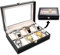 JOYBOY Scatola Porta Orologi Custodia con 12 Scompartimenti Cuscinetti Rimovibili, Archiviazione Bagagli Arte Lusso