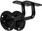 Handlaufhalter Set 2 Stück HLH 1104 Schwarz gerade Auflage Handlaufträger