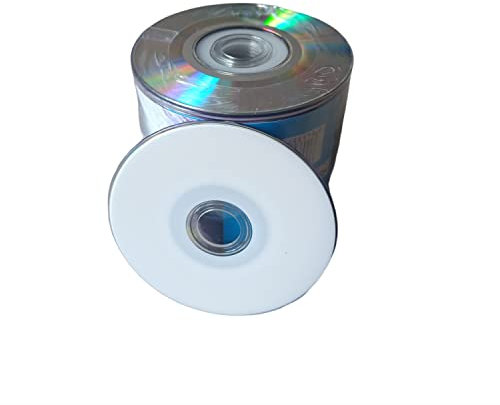 50 Pack Mini Discos DVD-R Vírgenes Imprimibles en Superficie Blanca de 8cm para Videocámaras 1,4 GB