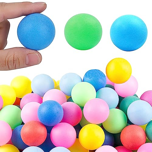 Aoreun 50 Stück Tischtennisbälle, Mischfarbe Spielzeug Tischtennisbälle, Spaß Tischtennis Bälle Set, Trainings Ping Pong-Bälle für Erwachsene und Kinder Tischtennis Vergnügungspark Familienspiele