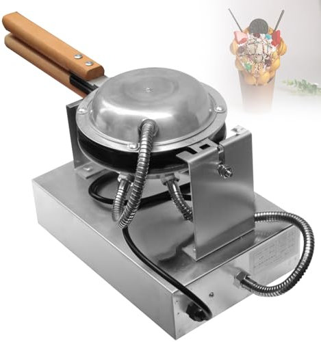 Kommersiell 1400W Bubble Waffle Maker Elektrisk Äggkakamaskin I Rostfritt Stål Elektrisk Våffelkakaugn Non-stick