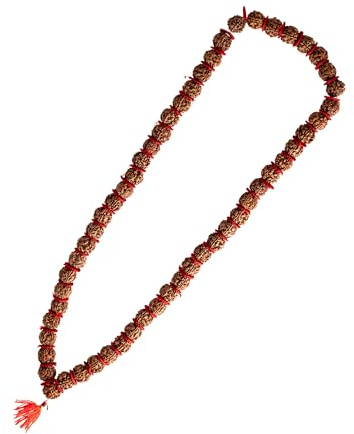 NKlaus 5 ansikte äkta Rudraksha Japa Mala kedja 54 1 pärlor för andlig meditation 15757, Trä