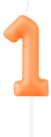 Candele numero 1 arancione macaron, candele arancioni per il primo compleanno, candela di buon compleanno macaron per torta, decorazione per torte dolci, decorazione per torta arancione macaron, per