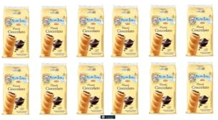 12 Confezioni Mulino Bianco Flauti al Cioccolato – Merendine Soffici Ripiene di Crema al Cioccolato, 8 Pezzi per Confezione, Snack Dolce Italiano,+ key smarter italy shop service
