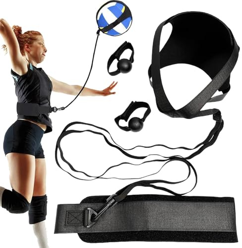 Générique Équipement d'Entraînement de Volley-Ball,Entraîneur de Passe Amélioré | Bande de pour l'Entraînement au Beach Volley - Amélioration des Services, Passes et Smashs en Intérieur et Extérieur