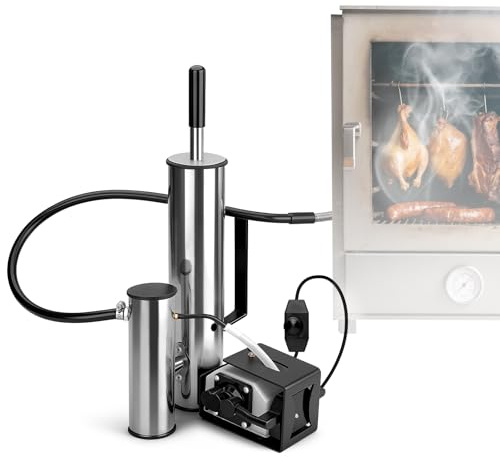 Générateur de fumée froide en acier inoxydable pour fumoir électrique avec pompe à oxygène de 25 W super puissante, quantité de fumée réglable en continu, idéal pour poisson, viande, fromage, barbecue
