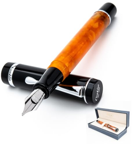 Conklin CK71372 Duragraph Nights Medium Nib Fountain Pen - Orange