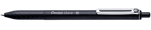 Pentel BX470-A kulspetspenna IZee, tryckmekanik, metallklämma, 0, 5 mm linjetjocklek, 12 stycken, svart