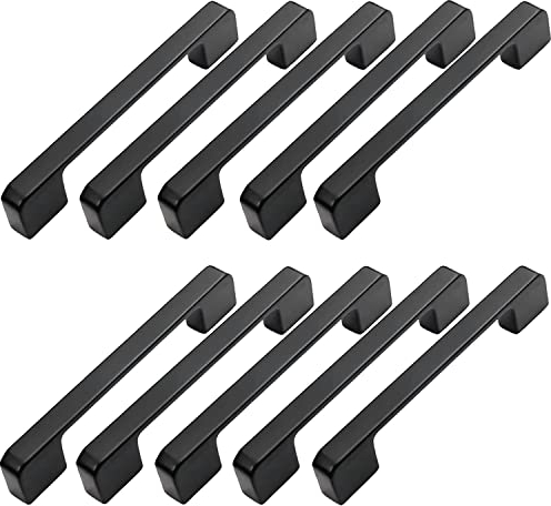 MARGUERASW maniglie per mobili da cucina nere-10 Pezzi maniglie nere per porte maniglie nere per armadio maniglia cucina nera distanza dei Fori 96mm