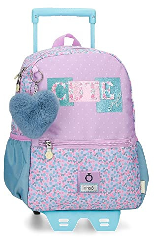 Enso Cute girl Mochila Preescolar con Carro Morado 25x32x12 cms Poliéster 9,6L