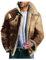 Wildlederjacke Herren Winter Winterjacke Herren Mit Fell Hochwertiges Stehkragen Lederjacke Bomberjacke Winter Lammfell Mantel Trucker Jeansjacke Feldjacke MilitäRmantel ÜBerzieher