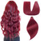 EINbeauty Tape Extensions Echthaar 20pcs Extensions Echthaar 50cm 50g Burgunderrot Tape In Extensions Echthaar Invisible Echthaar Extensions Tape Glatt Haarverlängerung Für Frauen(20inch,99J#)