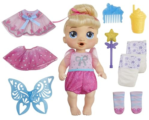 Baby Alive Fairy Fashions Harper Hugs Doll with Clothes Accessories, Blonde Hair, 11 Inches, Toys for 3 Year Old Girls and Boys & Up (Amazon Exclusive)