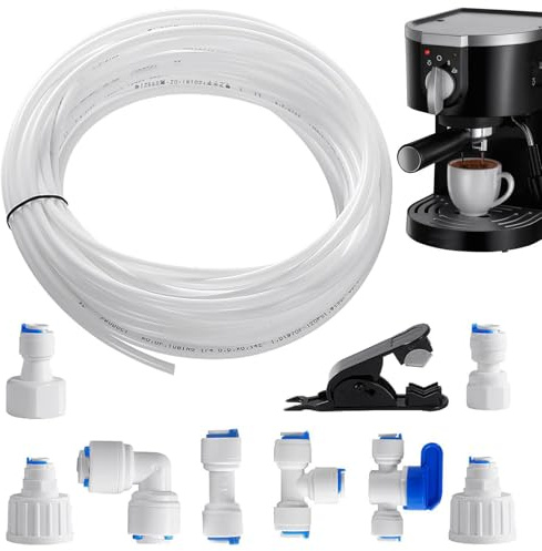 Tuyau de tuyau d'eau | Kit de connecteur de refroidisseur de tuyau - Tuyau d'eau de 15 m, filtre à eau d'évier, carafe, filtre à eau, cartouche de remplacement d'eau