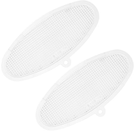 QUMIIRITY 2pcs Range Hood Lamp Shade Replacement Oval Light Covering Plates for Kitchen Hood Easy Install Plastic Lamp Shades