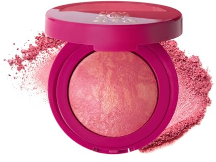 LAURA GELLER NEW YORK Baked Blush-n-Brighten for Mature Skin - 00 Skyline Sunset - Powder Blush Won't Settle into Fine Lines - Buildable Natural Finish – Longlasting Formula - Made in Italy​