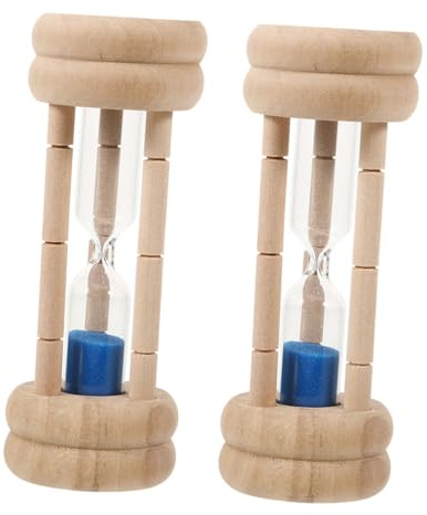 Angoily 2 pièces Minuteur Sablier Garçon Fille Timer Visuel Portable pour Brossage de Dents Sablier Décoratif et Ludique pour Classe et Jeux